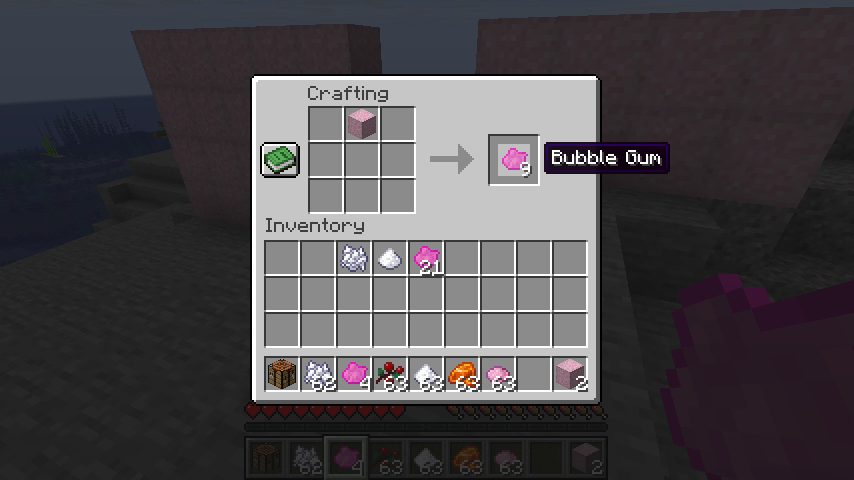 Crafting the bubble gum block back into 9 bubblegum